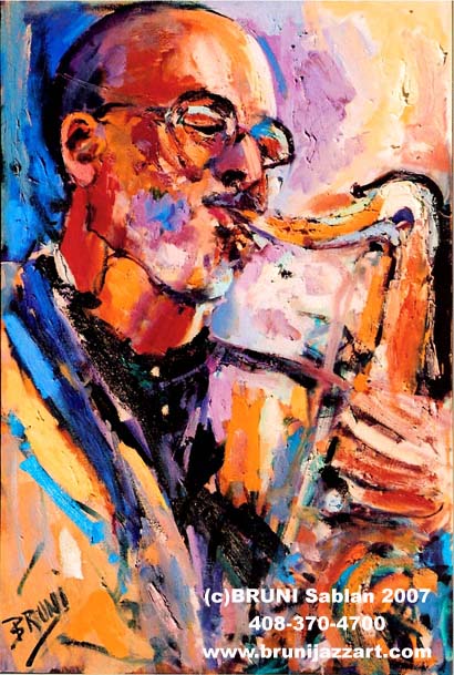 Michael Brecker Painting by BRUNI