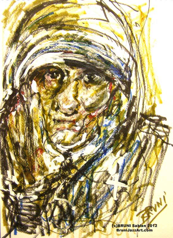 Mother Teresa Painting by BRUNI