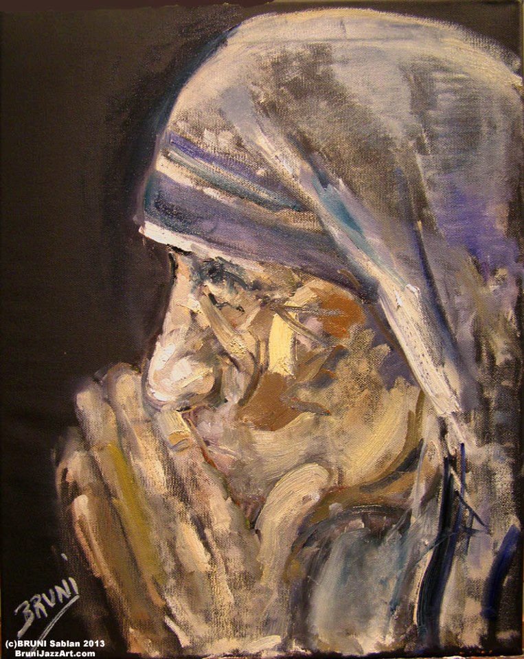 Mother Teresa Painting by BRUNI