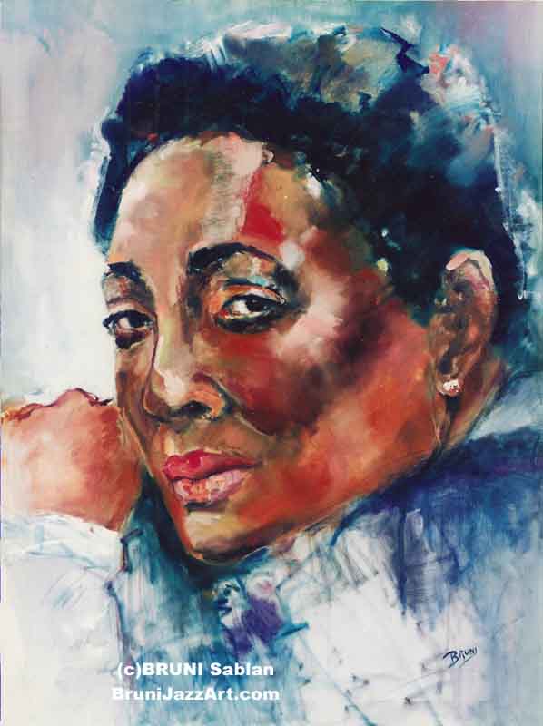 Carmen McRae Painting by BRUNI