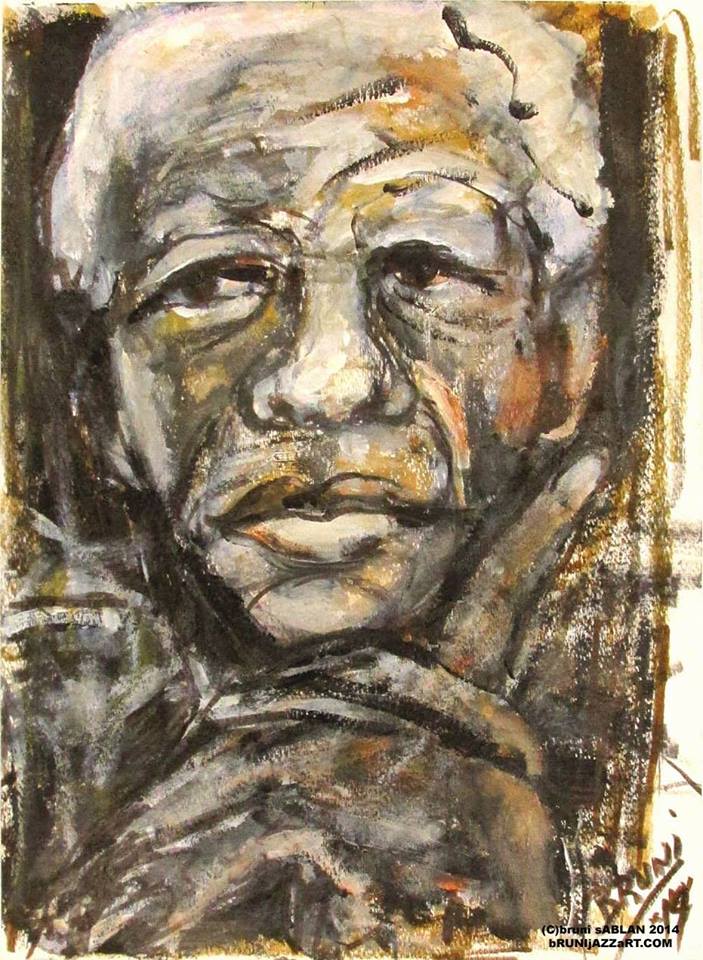 Nelson Mandela Artwork by BRUNI