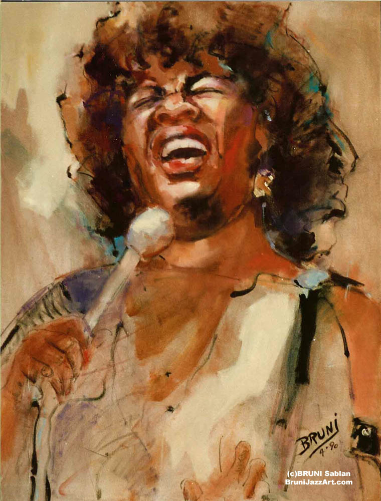 Sarah Vaughan Painting by BRUNI