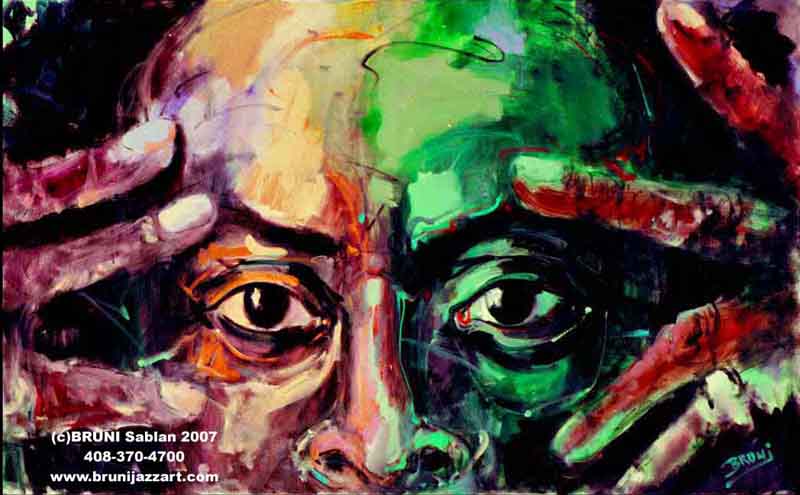 Miles Davis Painting by BRUNI