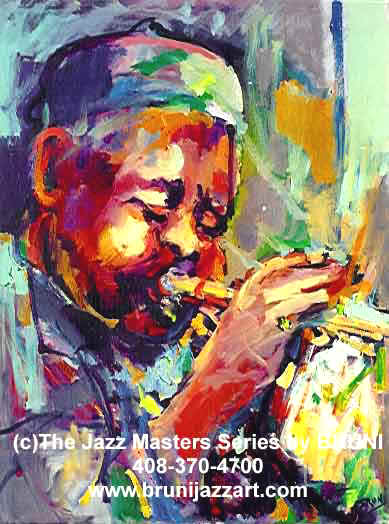 Gillespie,Dizzy,658,30x40, Playing Left, Brazil,copy.JPG (42597 bytes)