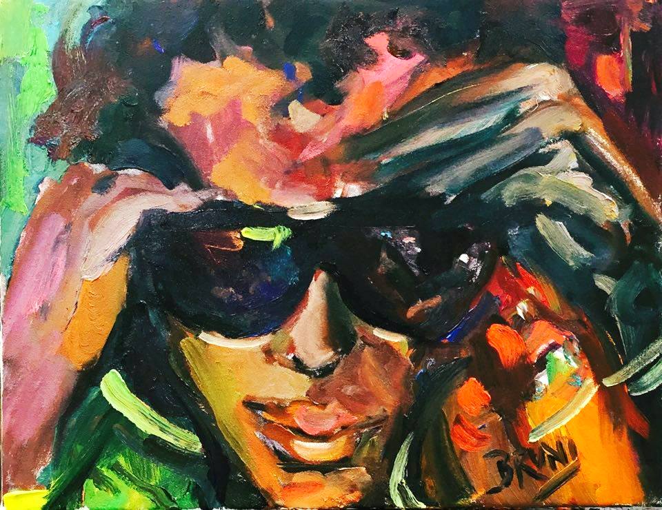 miles davis painting by bruni