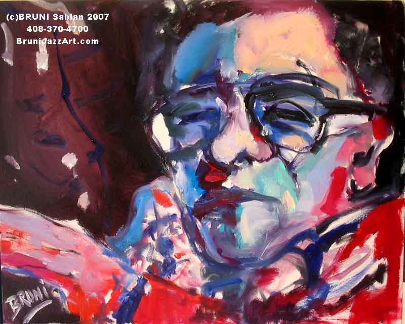Michel Petrucciani Painting by BRUNI