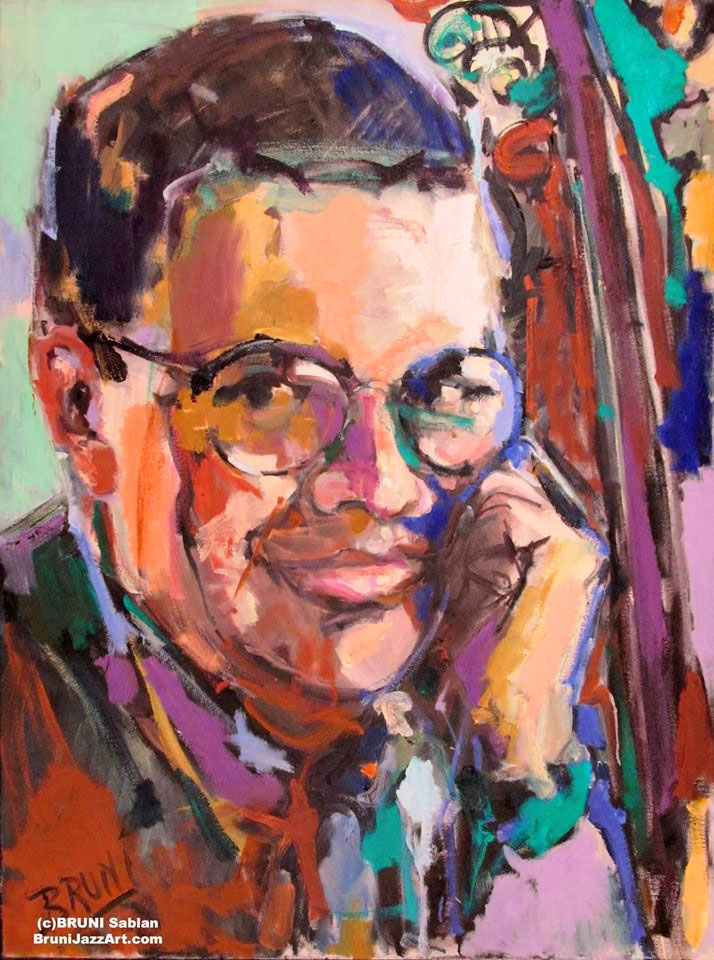 Charlie Haden Painting by BRUNI