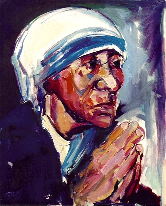 Teresa,Mother,618,24x30,Talking to God.JPG (80081 bytes)