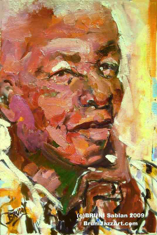 Nelson Mandela Painting by BRUNI